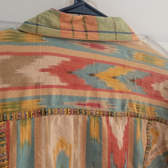 Vintage Southwestern jacket pier one color block size large multi color - Picture 6 of 6
